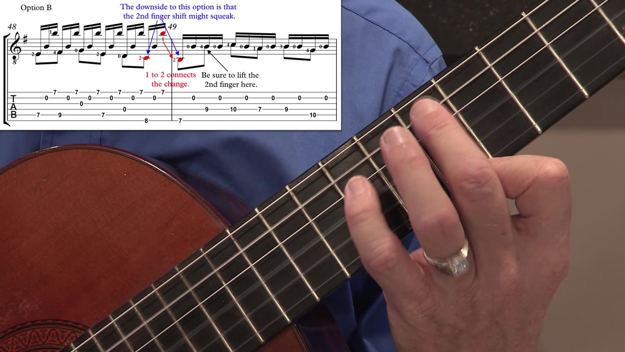 Technique Left-Hand, Part I. Video #56: Transition, m48-49