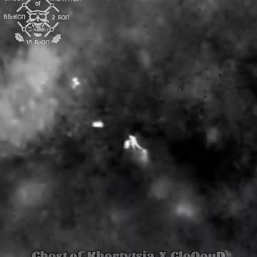 Russian officer(?) who appears to be beating another soldier is hit by a drone