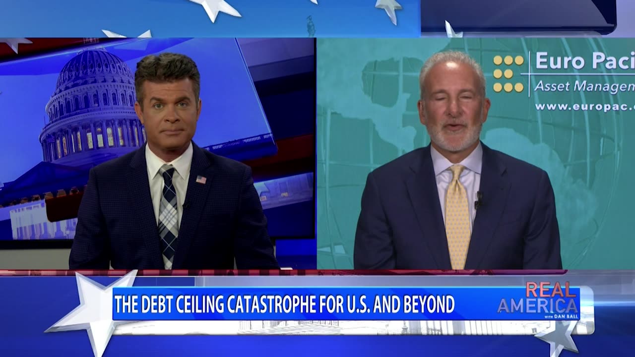 REAL AMERICA -- Dan Ball W/ Peter Schiff, Feds Raise Rate AGAIN & Debt Ceiling Stand-Off, 2/1/23