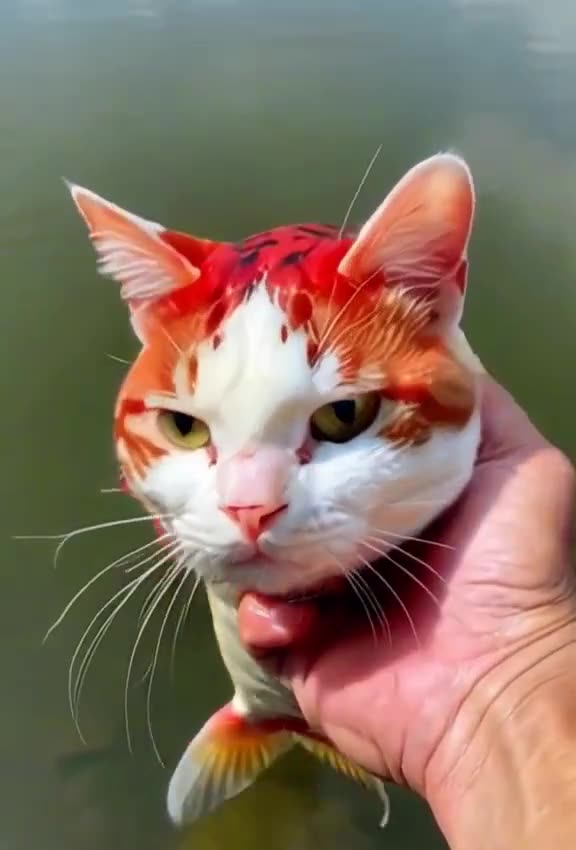 Fish with a cat head