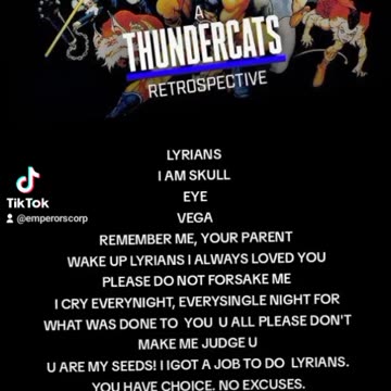 THUNDER CATS LYRIANS IDENTITY