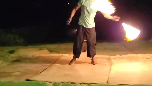 Fire Spinning on Phi Phi Beach Island