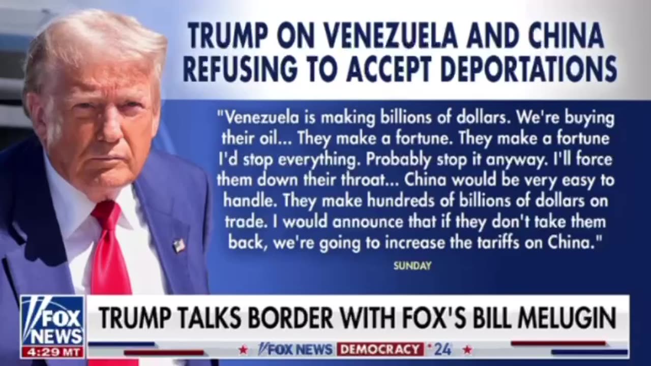 Trump talks border with FOX’s Bill Melugin