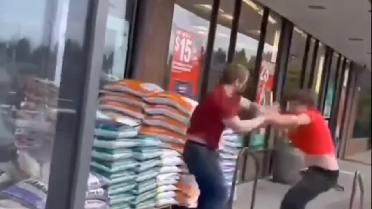 Ace Hardware employee enforcing the face diaper mandate