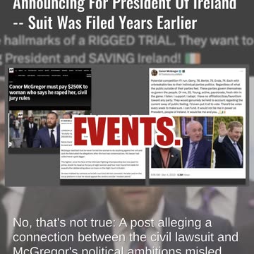 Fact Check: Conor McGregor Sued For Sexual Assault Years BEFORE Announcing For President Of Ireland