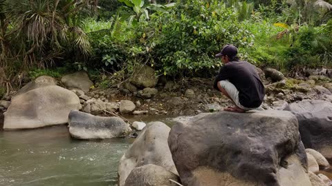 fishing in the river