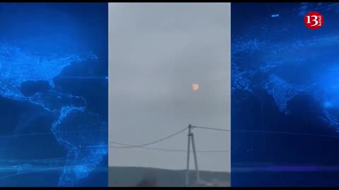 Cruise missile launched by Russians shot down in air by anti-aircraft missile complex