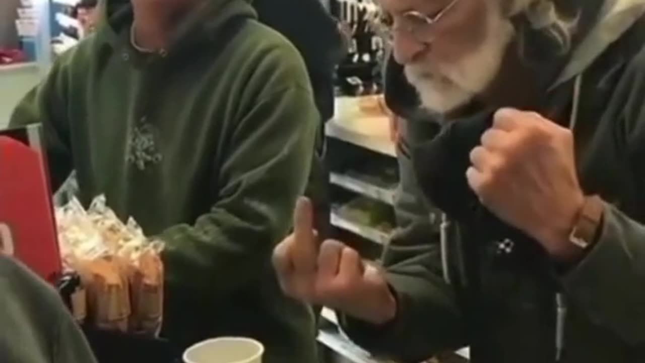 cool grandfather shows focus