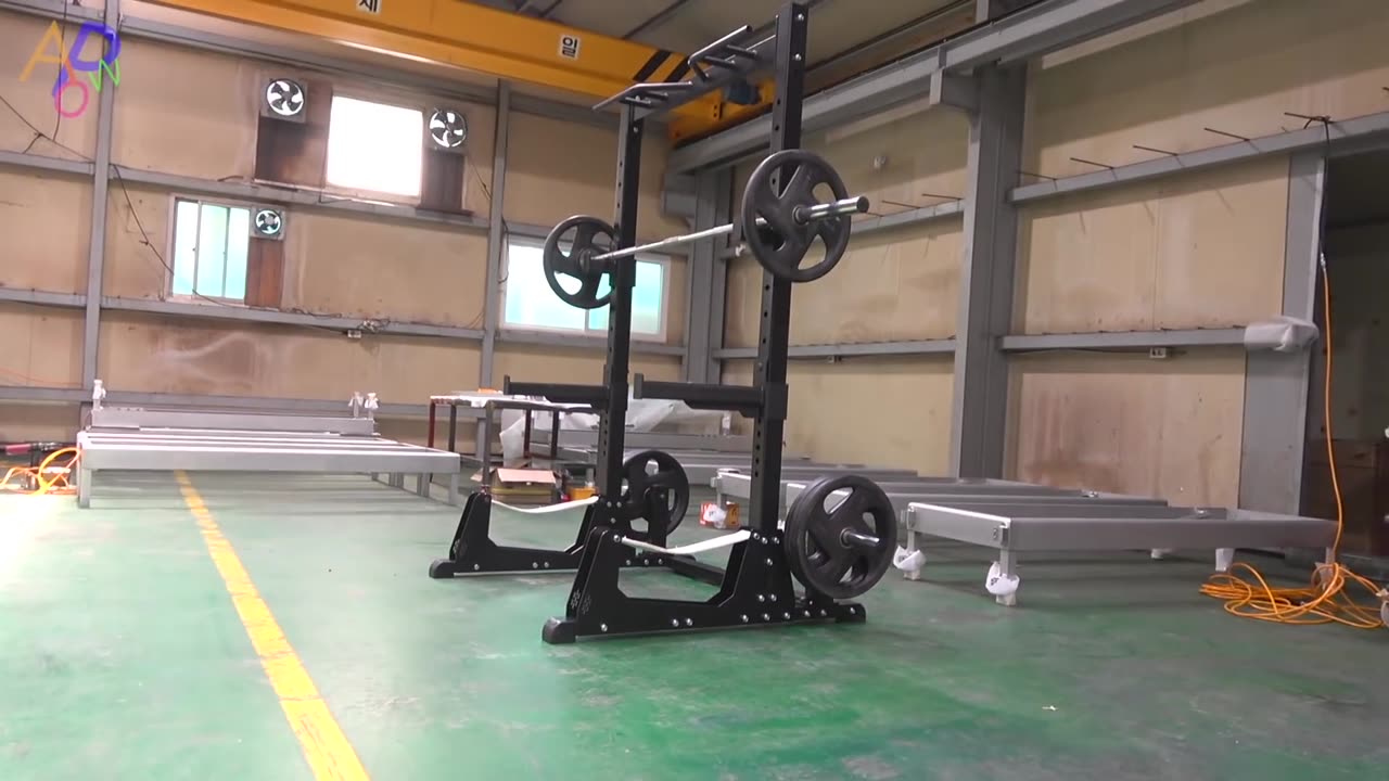 Process of making Half Rack. Korea's fitness equipment factory