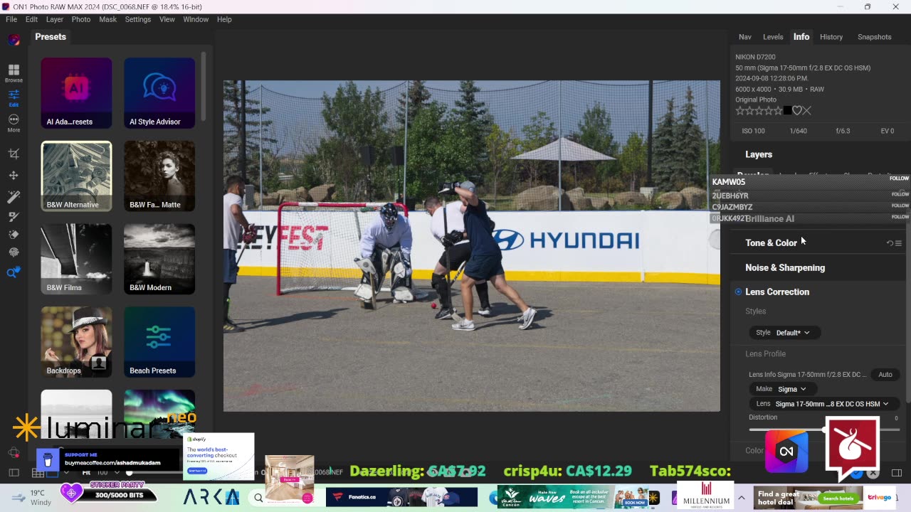 1616 Hockeyfest Calgary Photo Editing Stream - September 18, 2024