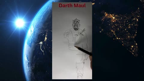 Darth Maul timelapse drawing