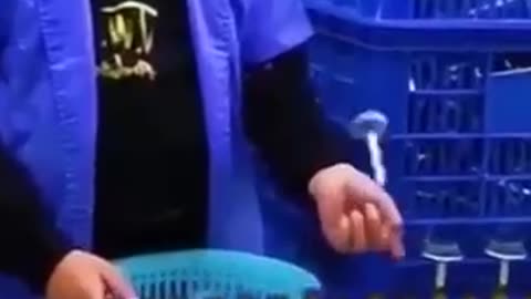 A super fast by the finger chinese worker