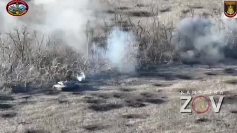 RAF Tank attacks Ukrainian fox holes