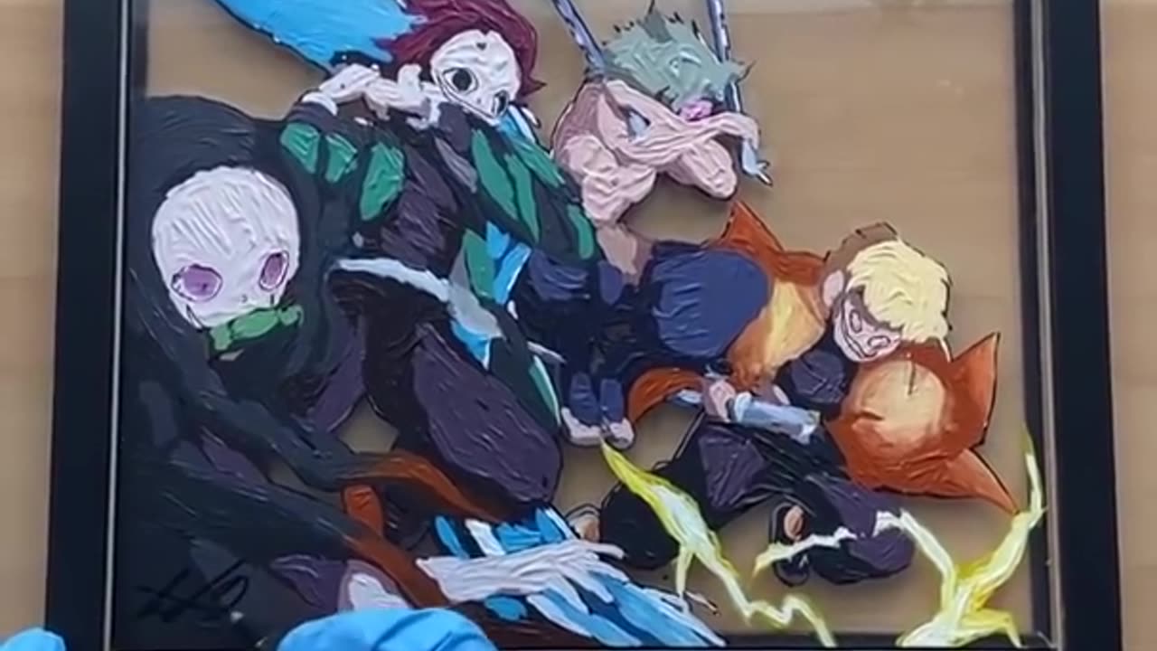 Demo slayer painting 🖌️,,, photo frame