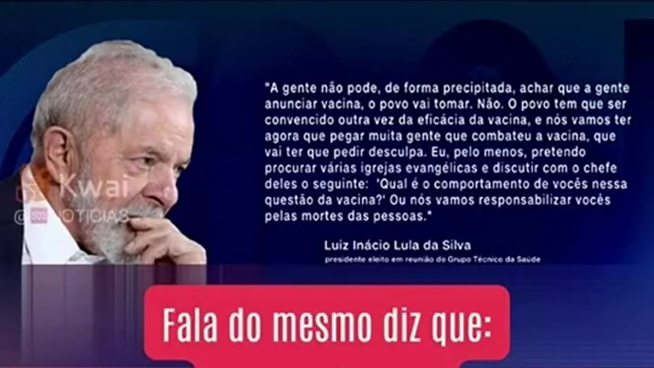 Luladrão alinhado com o Globalismo, quer convencer a todos da vachina