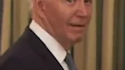 joe grins when asked about political prisoner Trump