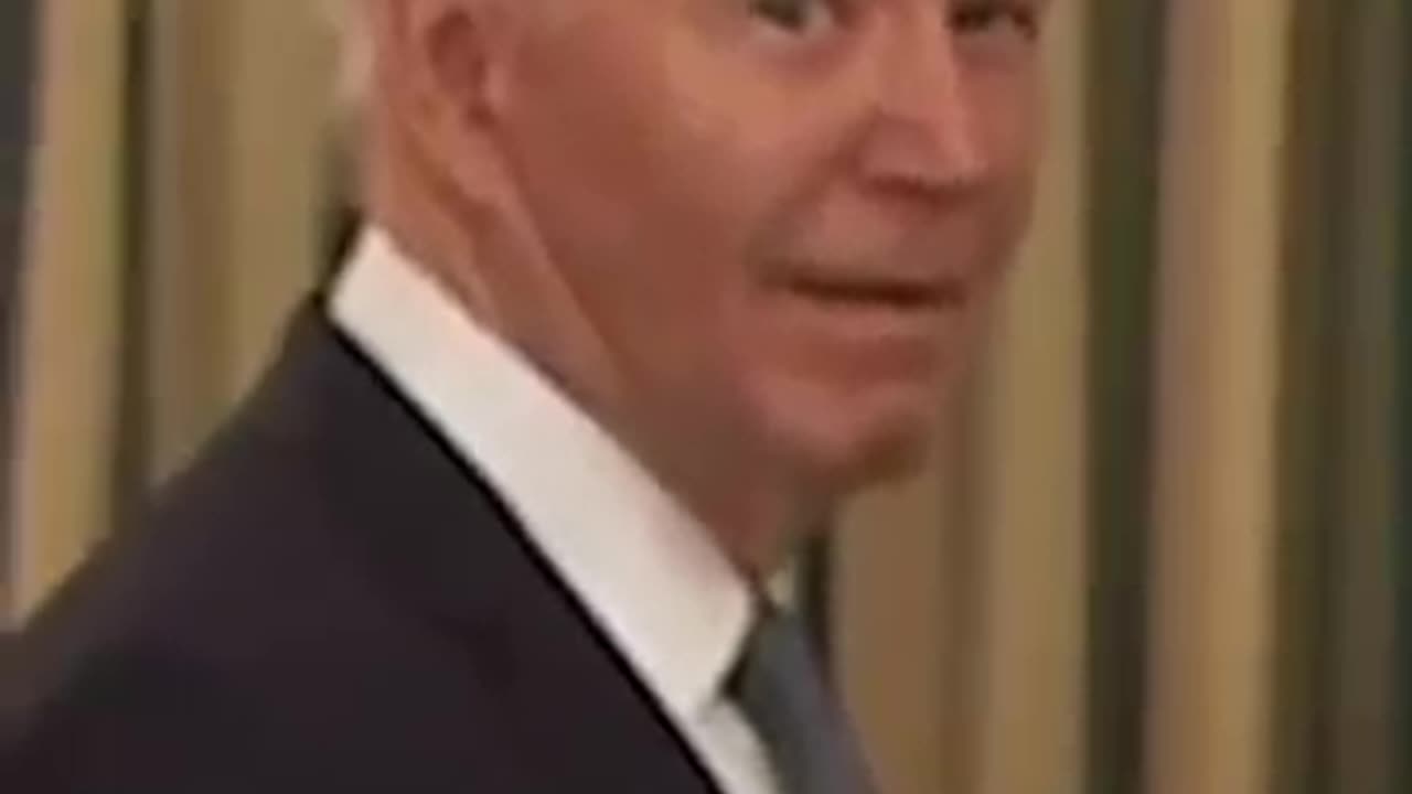 joe grins when asked about political prisoner Trump
