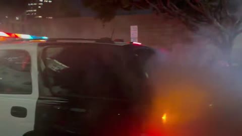 Los Angeles: Antifa Attacks LAPD Vehicle During Riot Protesting the Death of Tyre Nichols