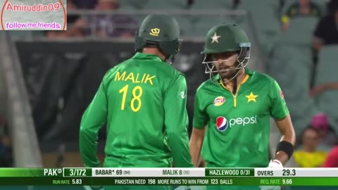 Babar AZAM brilliant six against Australia.