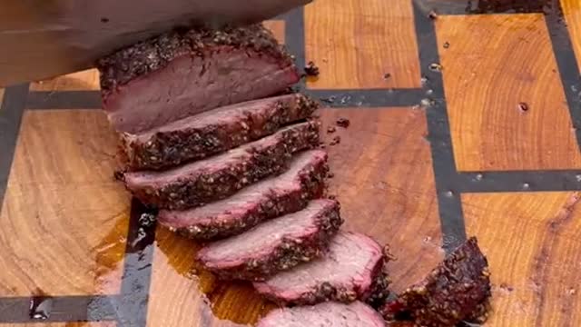 Brisket style smoked tritip #LearnOnTikTok #tiktokpartner #beef