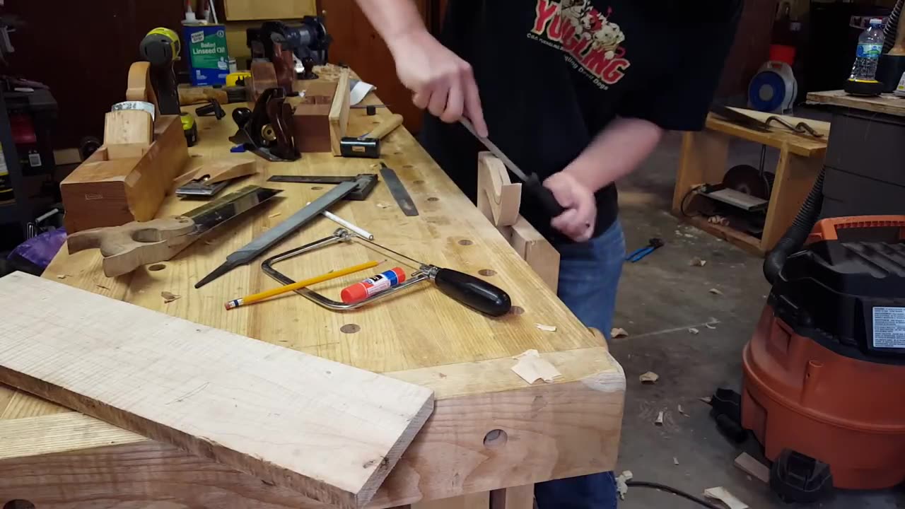 Making a Double Iron Jack Plane - Part 15 - Feeding Check and Starting the Handle