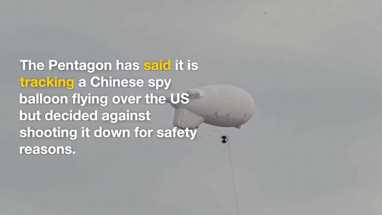 Pentagon says it is monitoring Chinese spy balloon spotted flying over US