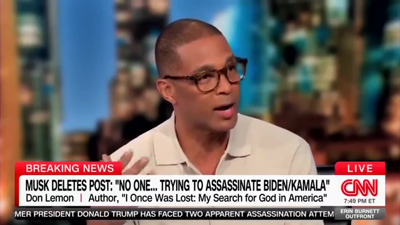 Don Lemon blames Donald Trump not Democrat Ryan Routh for the 2nd assassination attempt