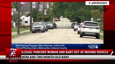 Illegal Punched Woman And Baby Out Of Moving Vehicle