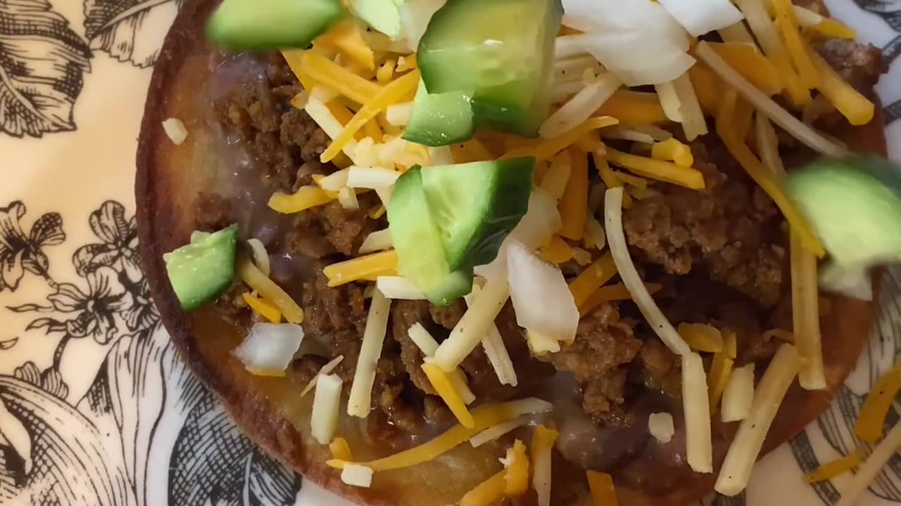 Tostadas de chorrizo y de camarones!