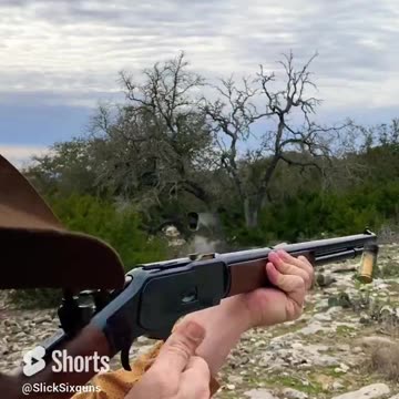 Shooting a Miroku Winchester 1873 in 45 Colt #shorts