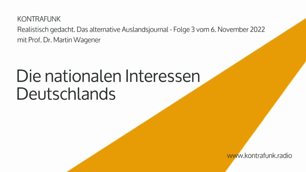 Realistisch Gedacht 33: Die nationalen Interessen Deutschlands