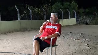 Fumando na lagoa