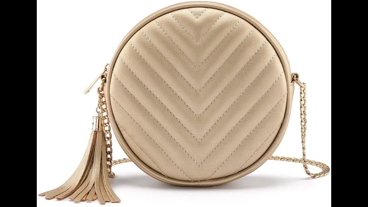 Ayliss Women Crossbody Shoulder Bag Circle Tassel Purse Clutch Evening Small PU leather Handbag...