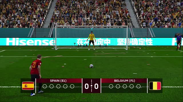 eFootball PES 2021 l The big game Round of 16 FIFA World Cup Quatar 2022 Spain v Belgium