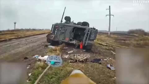 Russian drone operators using fiber-optics FPV drones to strike Ukrainian armored vehicles