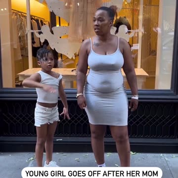 YOUNG GIRL YELLS AT NYPD CONFRONTING MOTHER FOR ALLEGEDLY STEALING