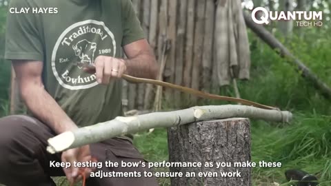 Man Makes the BEST Survival Bow Using Only Two Wood Branches | ASMR by @clayhayeshunter