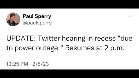 Power Outage on the Twitter hearings