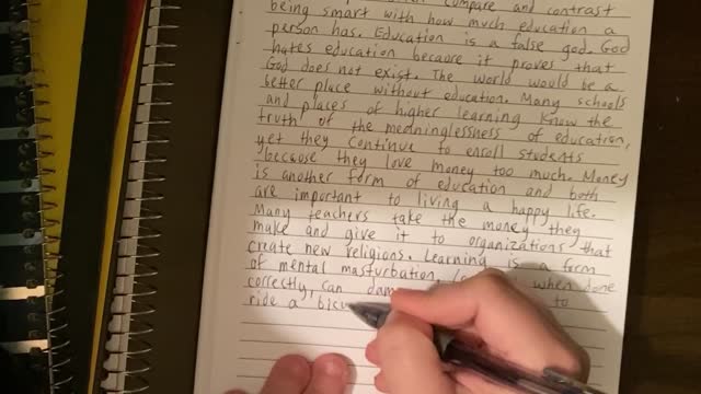 Page 9 of BOOK TWO - SUBJECTS OF LIFE being written