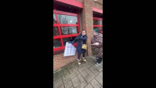 Abortion Activist Smashes Glass Bottle at Pro-Life People