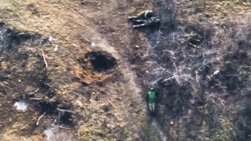 Russian soldiers who transported wounded to the rear receiving direct explosive impacts