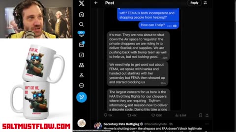 SALTY CRACKER Musk Calls Out FEMA For Killing People During Hurricane Aftermath