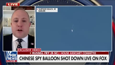 SC Rep Russell Fry reacts to Chinese spy balloon shot down right off the coast of his district