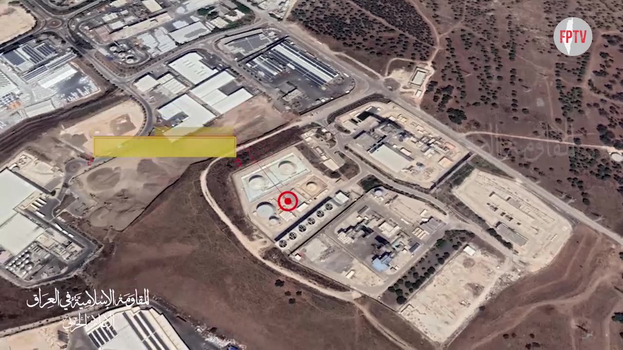 (EN) Islamic Resistance in Iraq (Hizbullah-IR) drone vs. Alon Tavor power plant, Aug 28, 2024