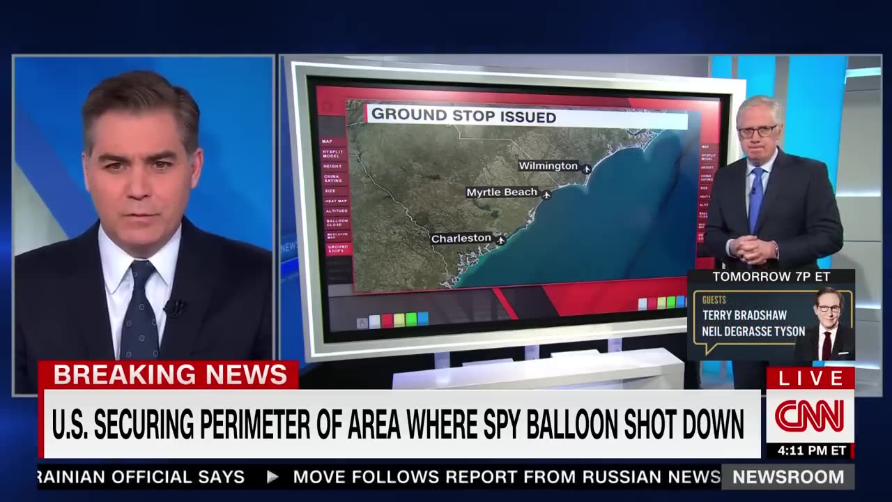 Video appears to show suspected Chinese spy balloon being shot down