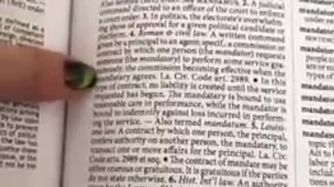 What ''Mandate'' really means - Defined in Black's Law dictionary