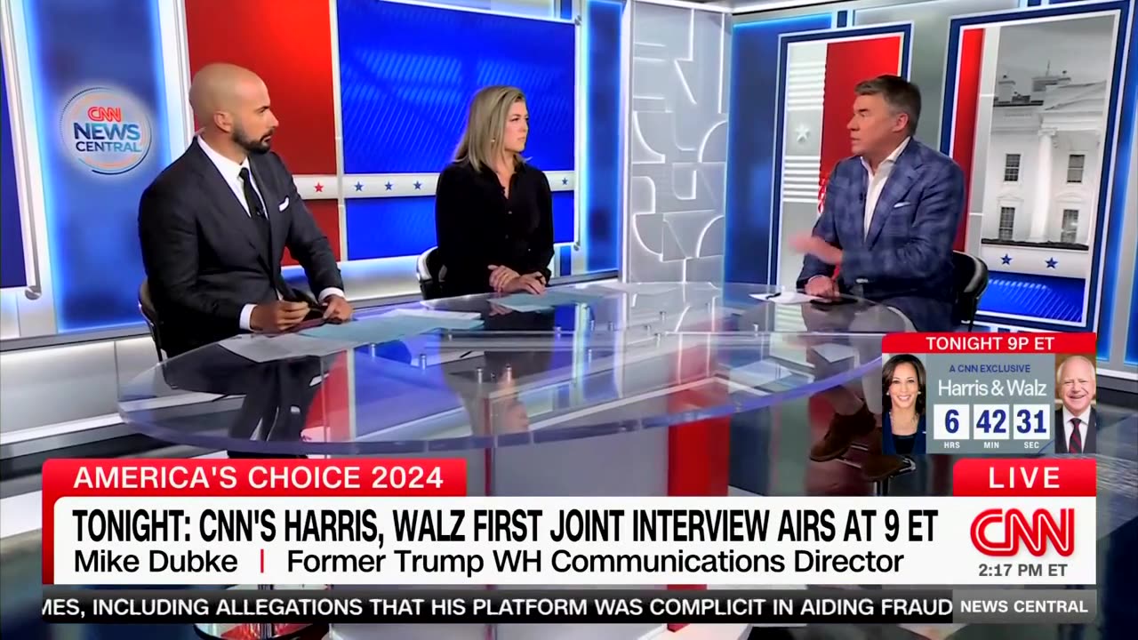 Fmr Trump Comms Director Tells CNN Hosts To 'Go Back,' Check If They Called Harris 'Border Czar'