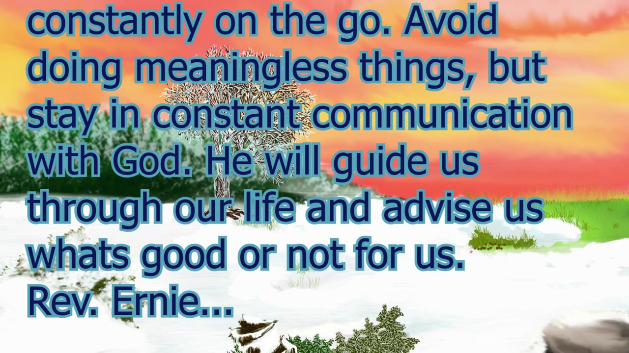 Daily Message from Rev. Ernie, February 10 2023