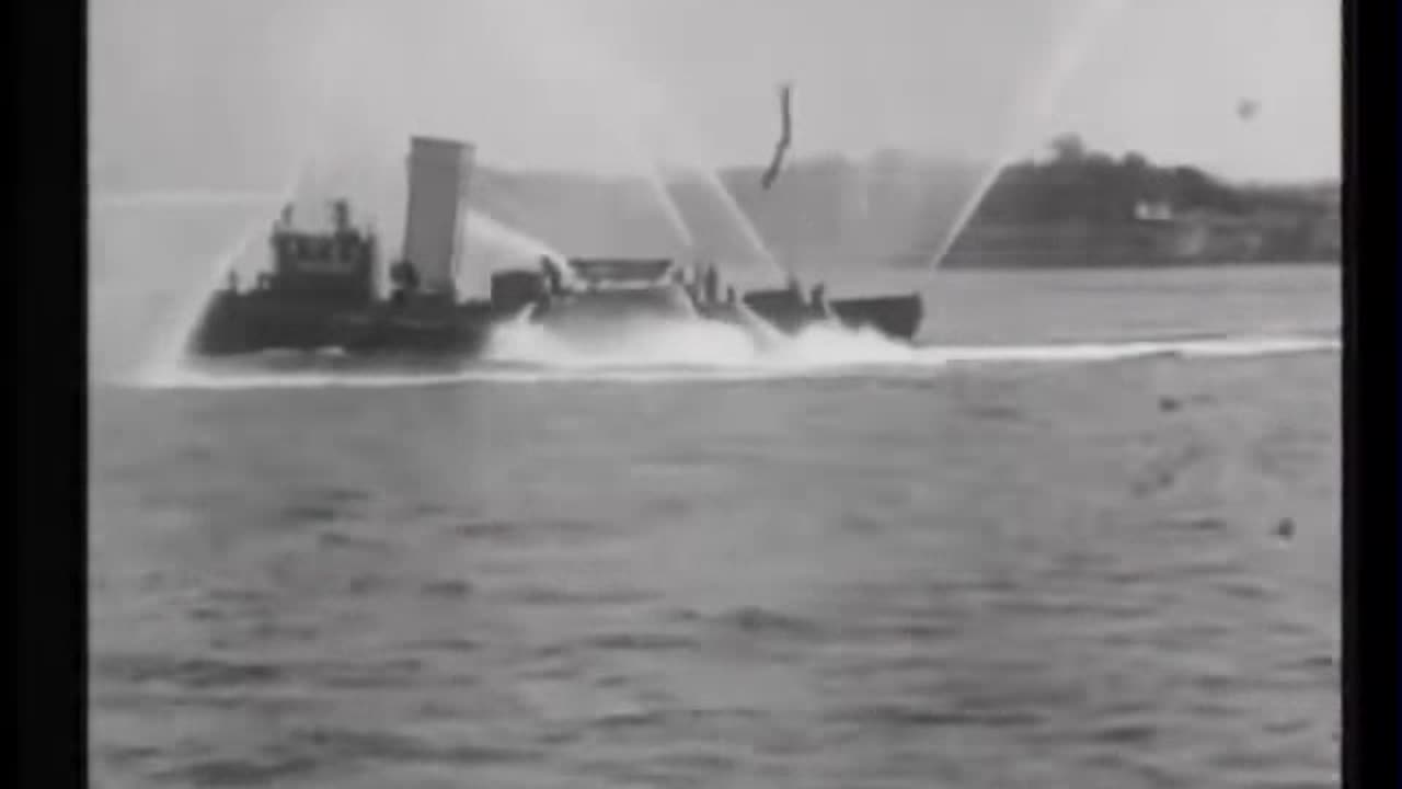 Fireboat New Yorker in action--excerpts