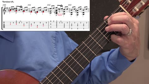 Technique Left-Hand, Part II (slow section). Video 60: m100-103, Version #6